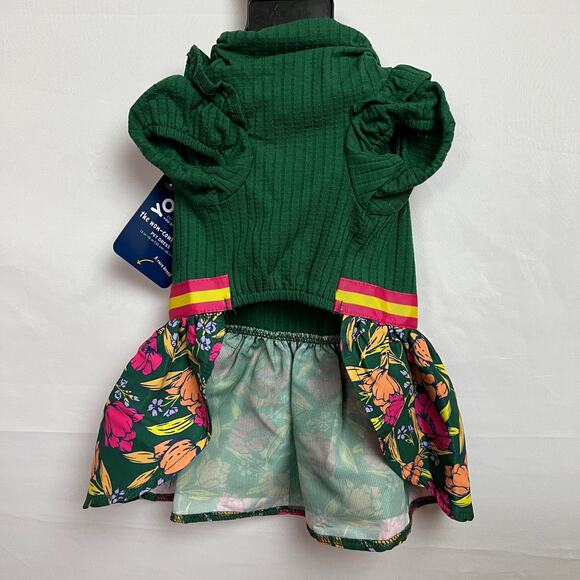 Small Dog Clothes Bundle Fringe Coat Unicorn Towel Floral Dress Sweater Holiday - Picture 11 of 16